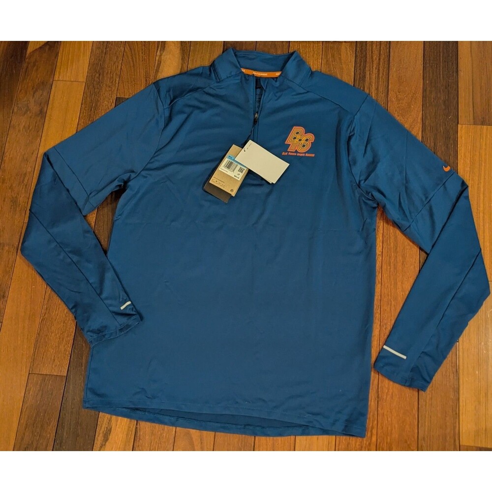 Nike Men's Medium Blue Ribbon Sports 1/4 Zip Running Top UPF40+ FN3299-476 NWT.